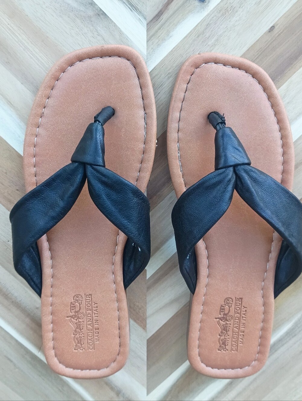 Coach and Four Black Sandals